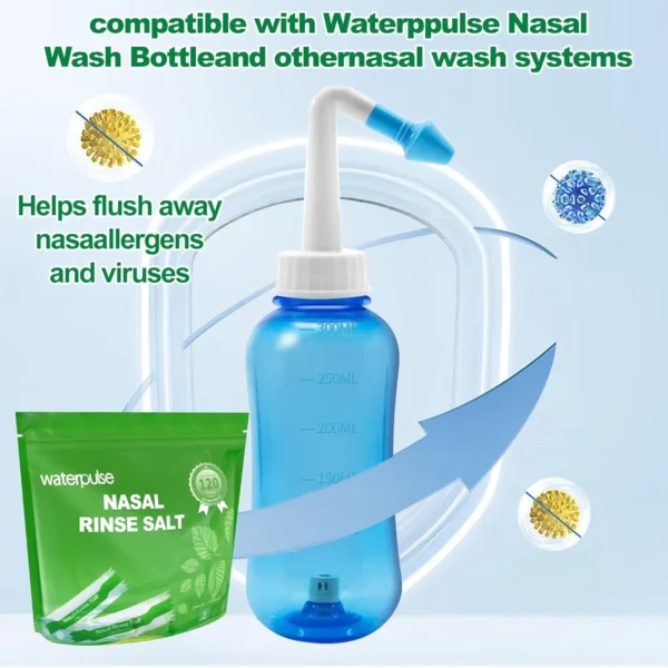 Waterpulse 120 Paquetes de Solución Salina (para irrigación nasal)