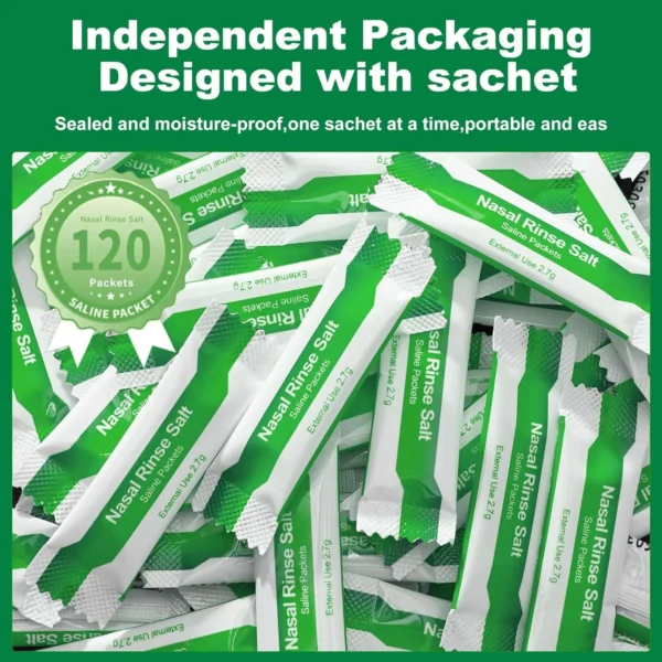 Waterpulse 120 Paquetes de Solución Salina (para irrigación nasal)