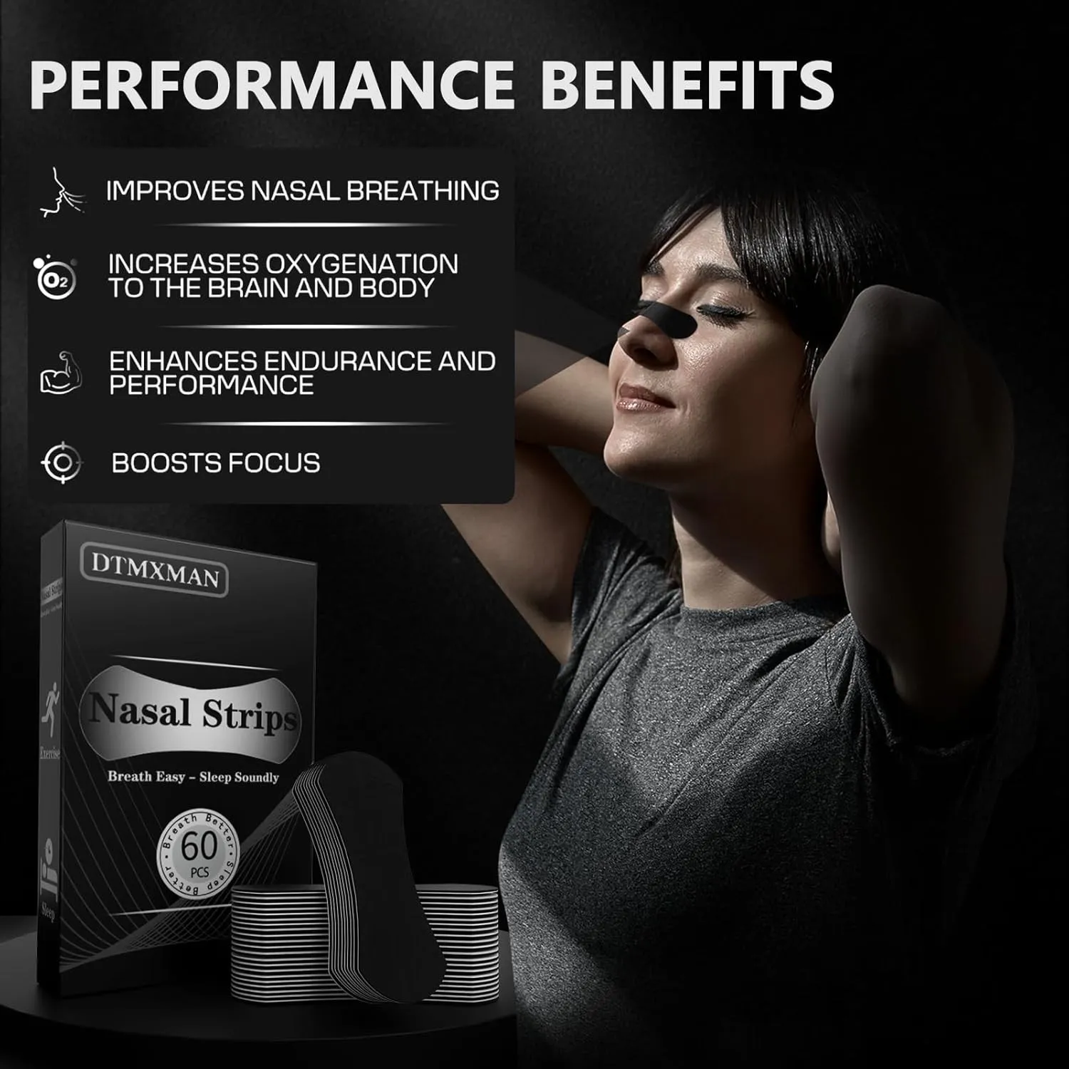 Tiras Nasales para Dormir, Deporte o Congestión Nasal - Imagen 2